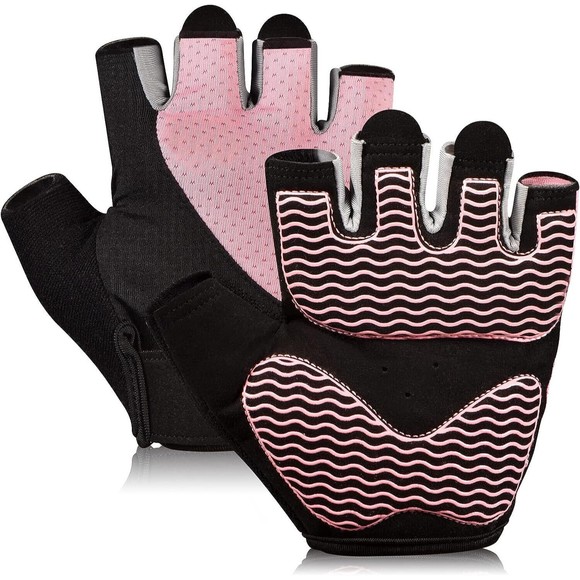 Sunnex Workout Gym Gloves for Women Fingerless Lightweight Pink Size M - Picture 1 of 7